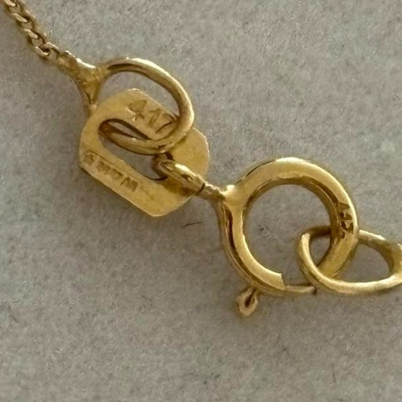 Vintage 10k Solid Gold Yellow Gold 17.25” Dainty Chain Necklace - Picture 6 of 7
